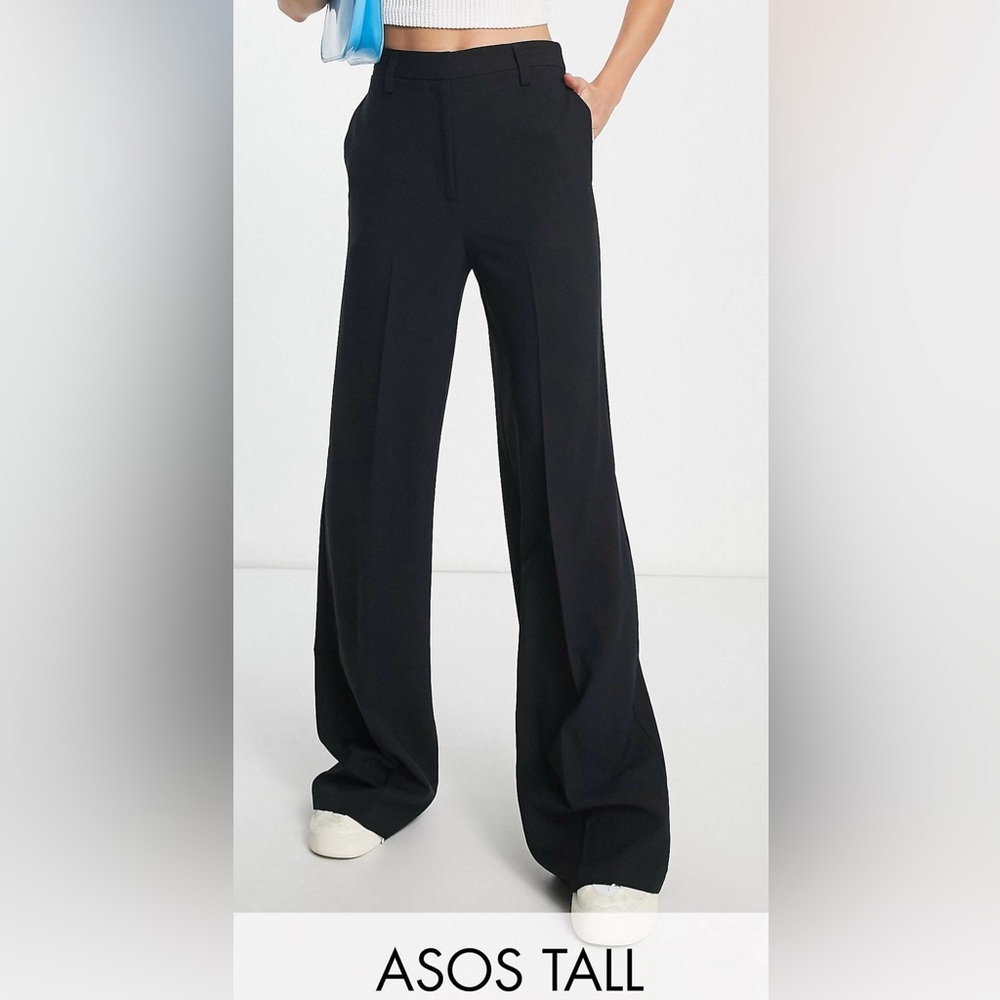 Black wide leg pants